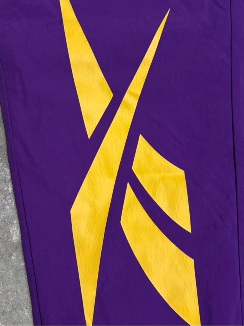 Men’s Reebok x Pyer Moss Purple Jogger Pants with Yellow Logo Accents - Picture 4 of 8